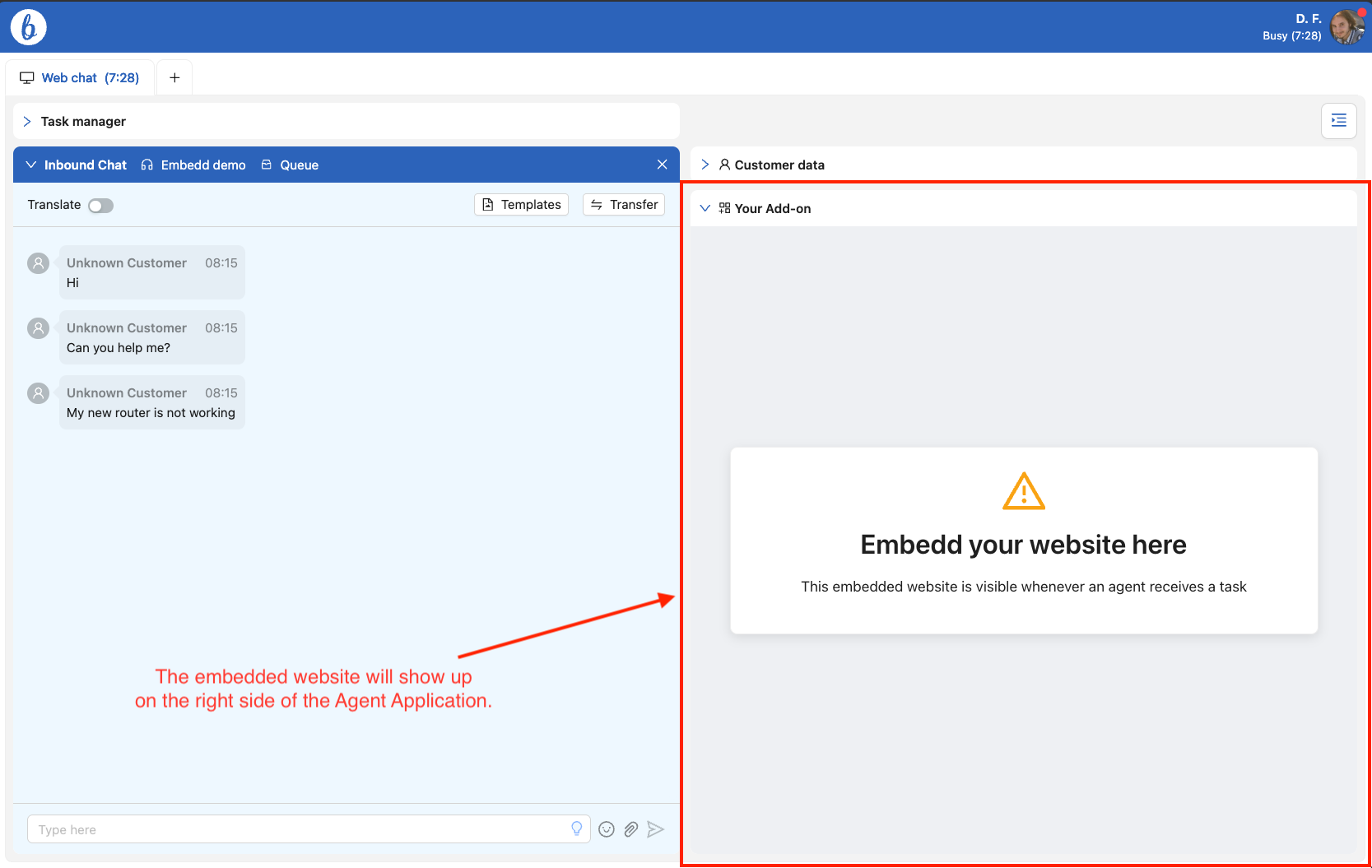 Embedded Website Task