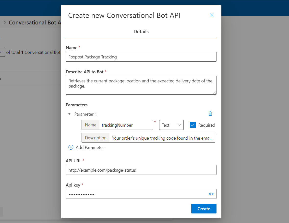 Conversational Bot API